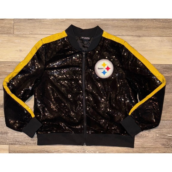 The Wild Collective Jackets & Blazers - NWOT Women's The Wild Collective Pittsburgh Steelers Sequin Ombre Jacket - Large
